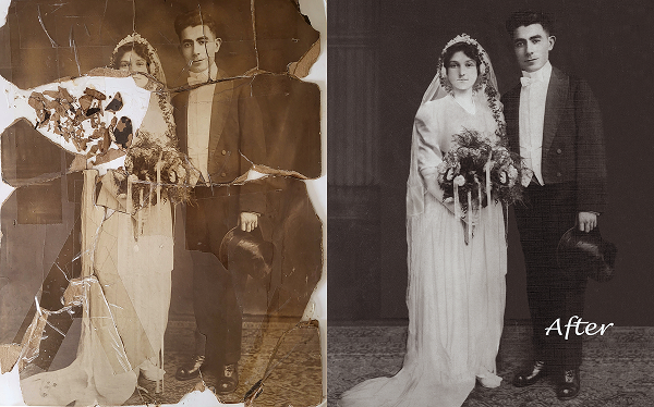 사진 일부가 삭제된 사진 복원입니다.